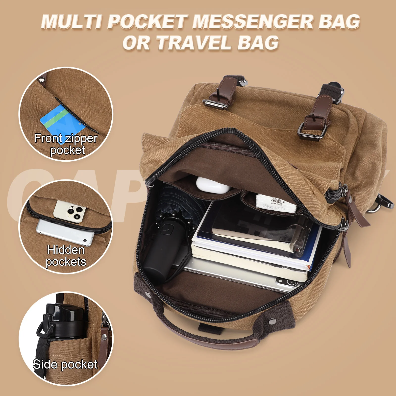 حقيبة كروسبودي للرجال موضة العلامة التجارية حقيبة كتف الصدر حقيبة الشارع عادية عبر الكتف متعددة الوظائف على ظهره حقيبة الظهر التكتيكية #5