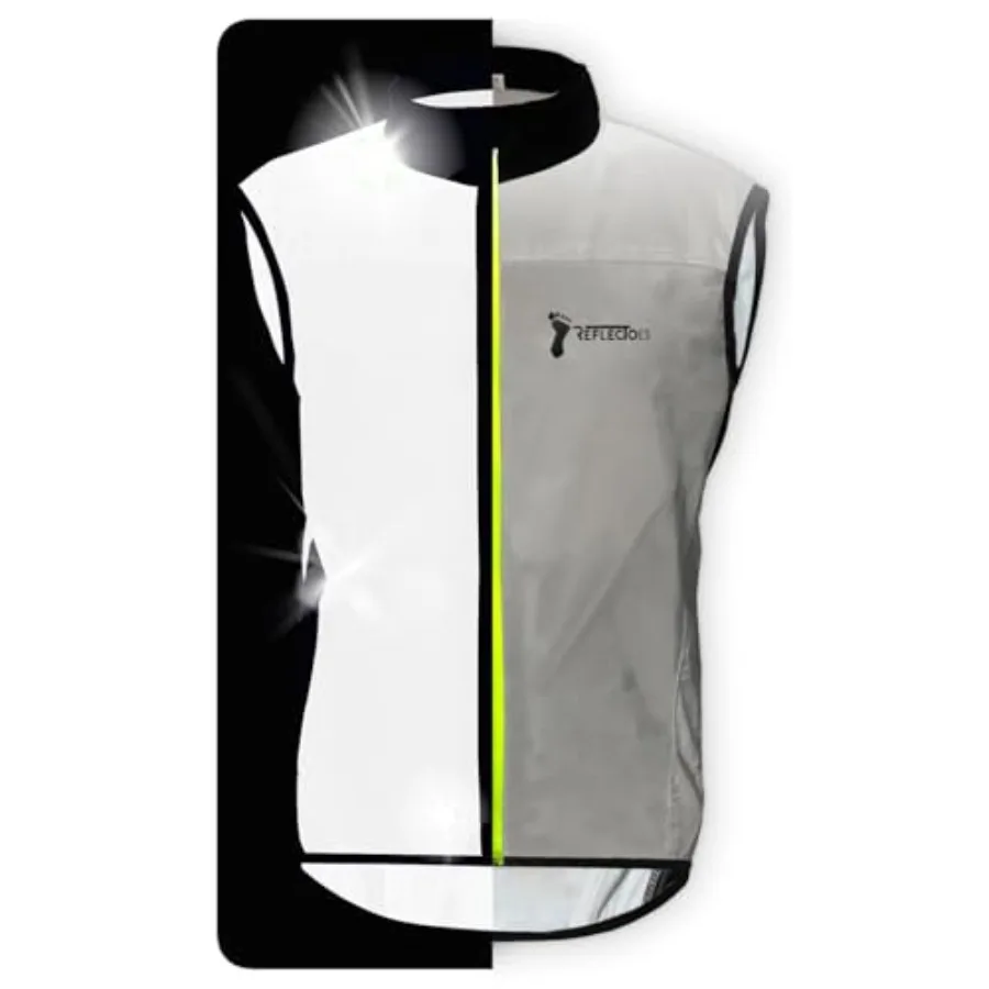 

Reflective Safety Vest for Night Visibility Hi Vis Running and Cycling Gilet Breathable Outer Layer