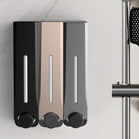 Dispensador de jabón de 500ML, caja de jabón con prensa manual montada en la pared, botella de jabón de manos, botella de gel de ducha de champú de gran capacidad