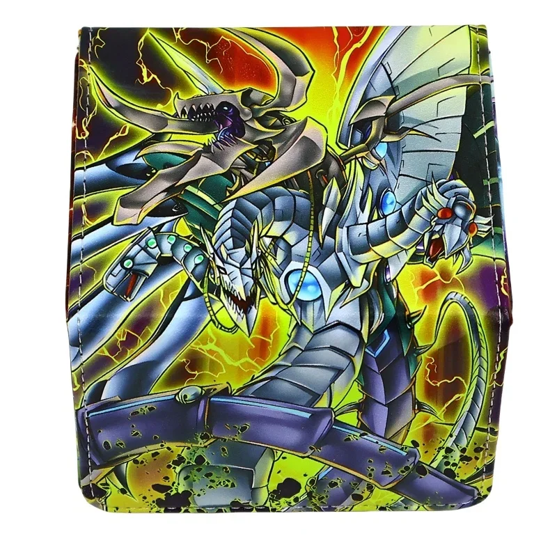 Yu-Gi-Oh Card Case Cyber Dragon Nova Chimeratech Fortress Diy Leather Action Toy Figures Anime Game Collection Storage Box