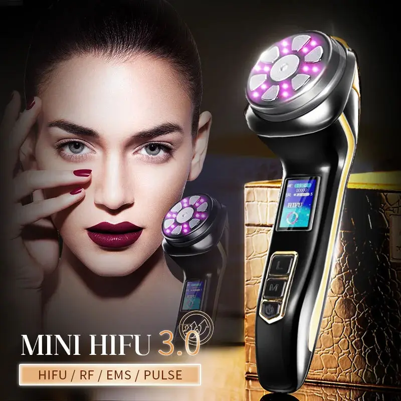 

4 in 1 Face Lift RF EMS Pulse Beauty Device Home Use Neck Lifting & Skin Care Instrument Anti-Wrinkle Face Massager