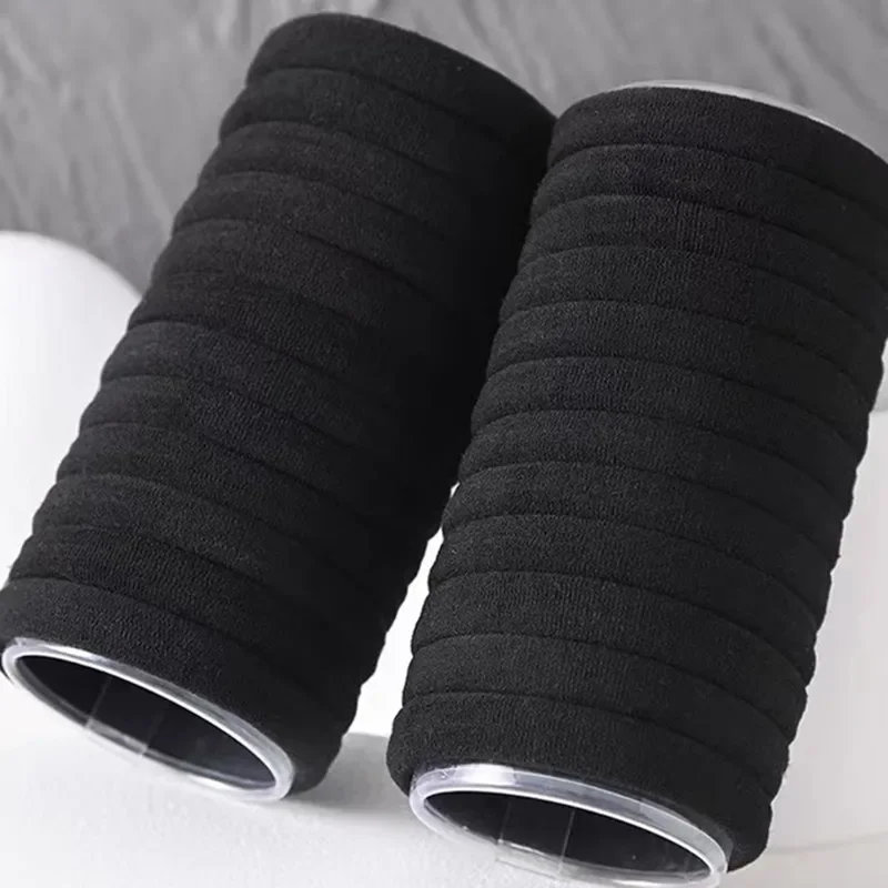 

50/100PCS Black Hair Ties – High Elastic Rubber Bands for Men, Women & Girls, Ponytail Holders