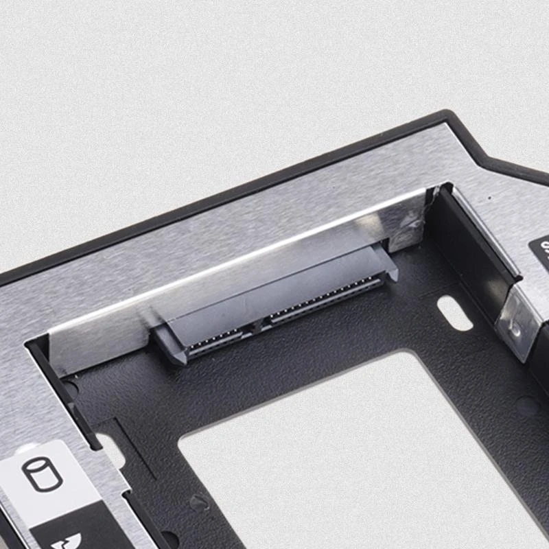 SSD HDDS Caddys 12,7 mm Aluminio 2 ° disco rigido Adattatore Caddys Case per laptop
