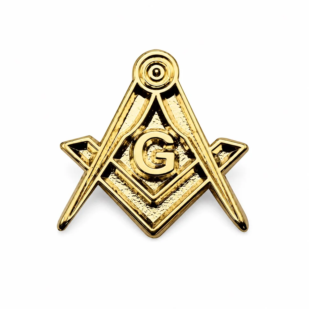 

Gold Plated Compass and Square Masonic Lapel Pin Masonic Brooch Badge Elegant Fashion Suit Jacket Accessories Gifts