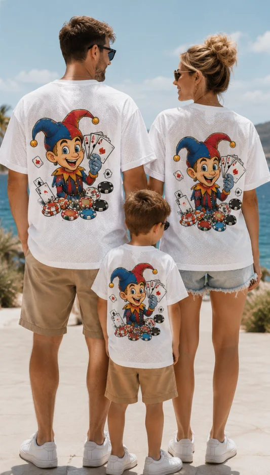 Family Matching Mesh T‑Shirt My Pronouns Are All‑In, Funny Poker Graphic Tee, Gift For Poker Players Las Vegas Vacation Outfit