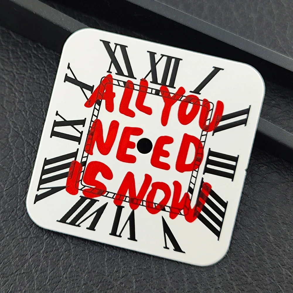 

27 мм NH35 Циферблат nh36 циферблат ALL YOU NEED IS NOW циферблат мужские часы римский квадратный циферблат мужские часы из нержавеющей стали детали часов Santos