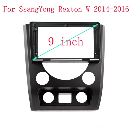Imagen 2 del producto Fascia de Radio de coche para Ssangyong Rexton W 2014-2016 DVD estéreo marco placa adaptador montaje tablero instalación bisel Trim Kit