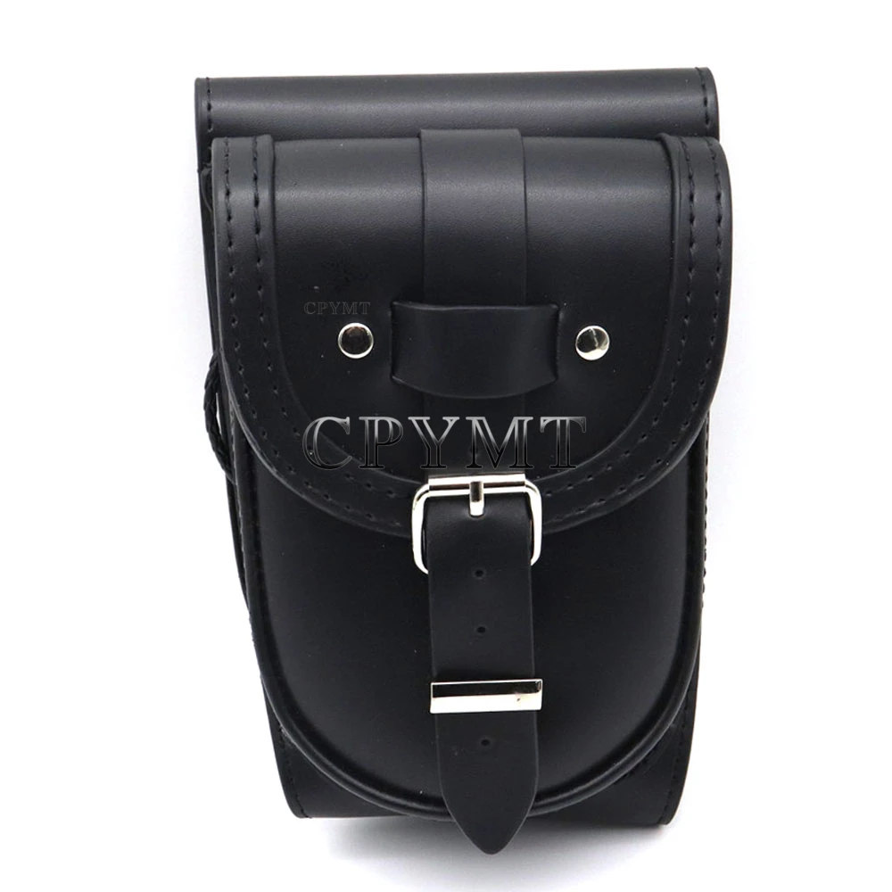

Motorcycle Gas Tank Leather Bag Dash Console Center Pouch Black Bag Leather Hanging Bags fit For Harley Sportster XL 883 1200 48