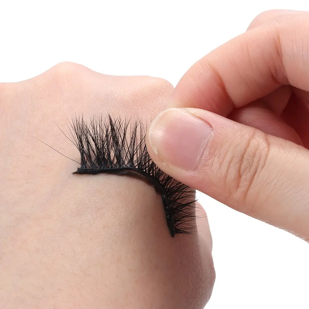 34 個/箱ファッション長持ち再利用可能なアイメイクツール低刺激性接着剤不使用つけまつげストリップ自己粘着