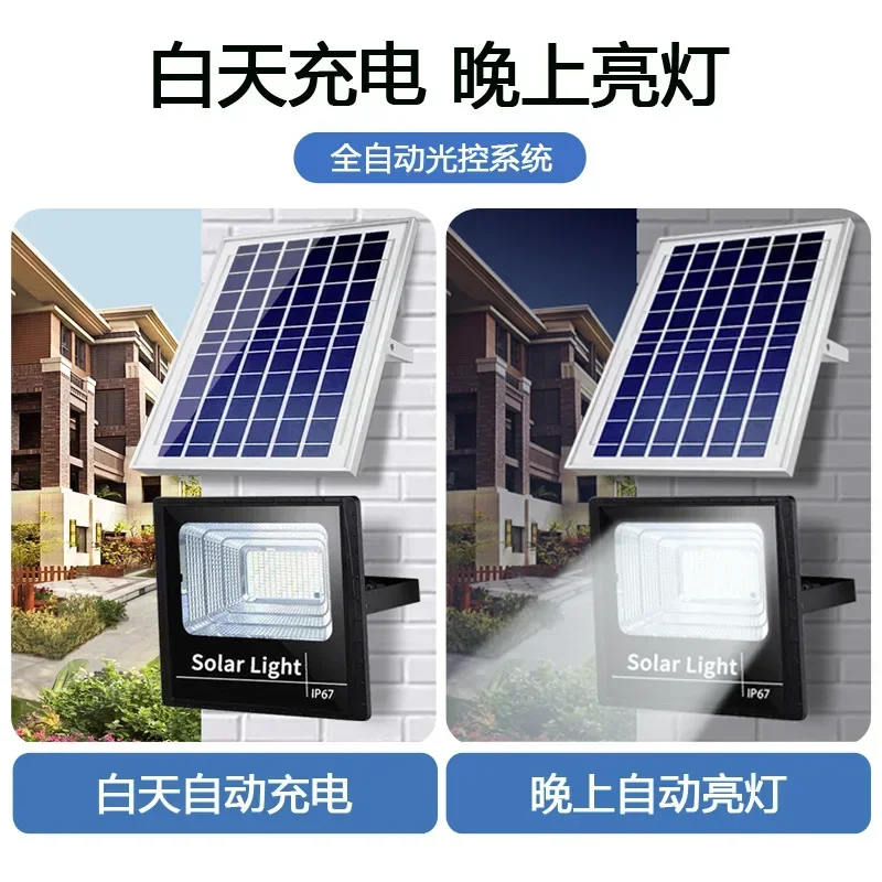 Imagem -02 - Super Bright Waterproof Solar Light Iluminação Exterior Jardim Flood Light Household Rural Streetlight Lâmpada de Parede Hot