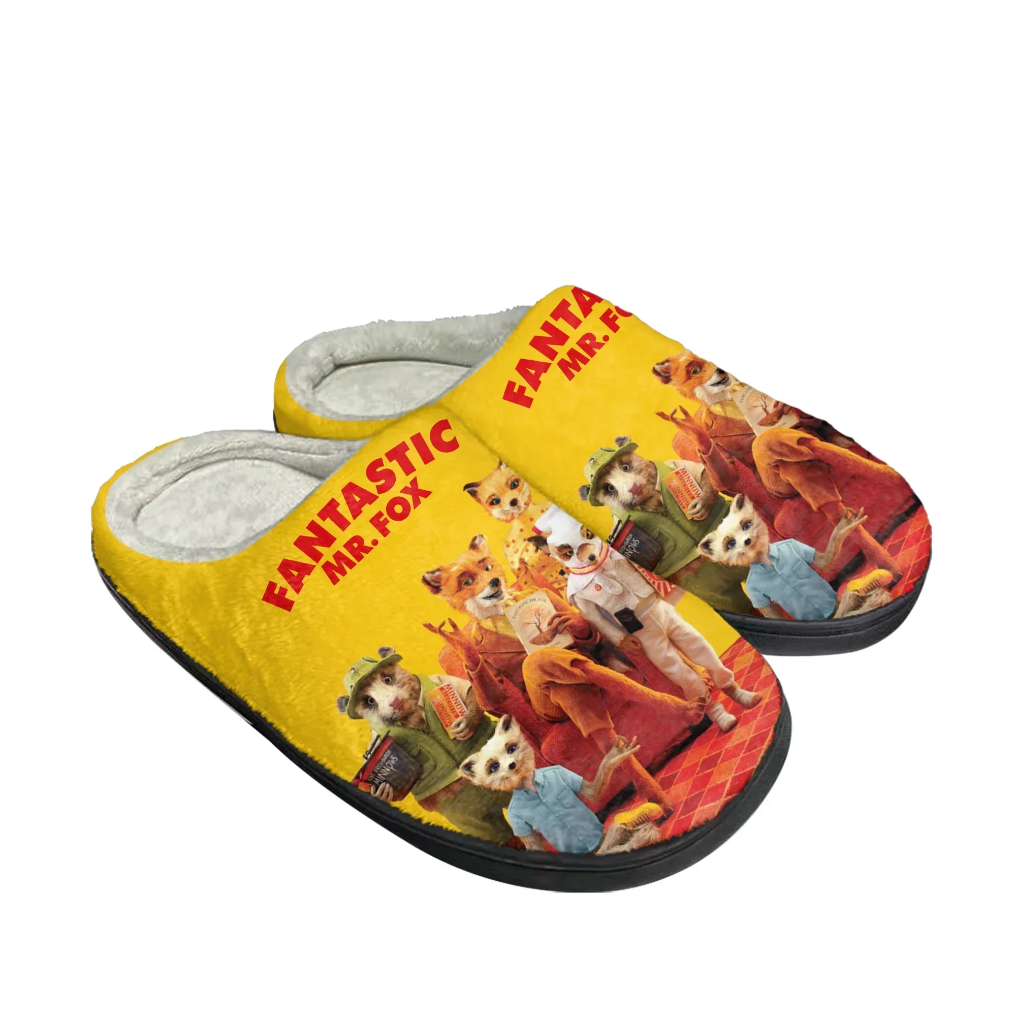 

Fantastic Mr Fox Home Cotton Slippers Men Women Plush Bedroom Casual Keep Warm Shoes Anime Cartoon Custom Thermal Indoor Slipper