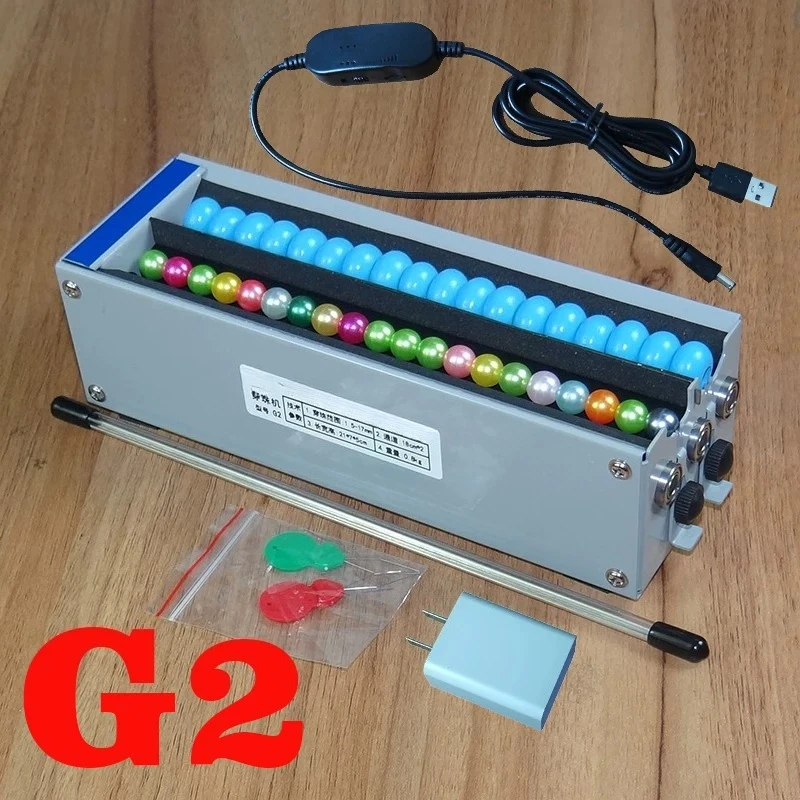 Dual Multi-channel Electric Bead Threading Machine Adjustable Length Beading Tool