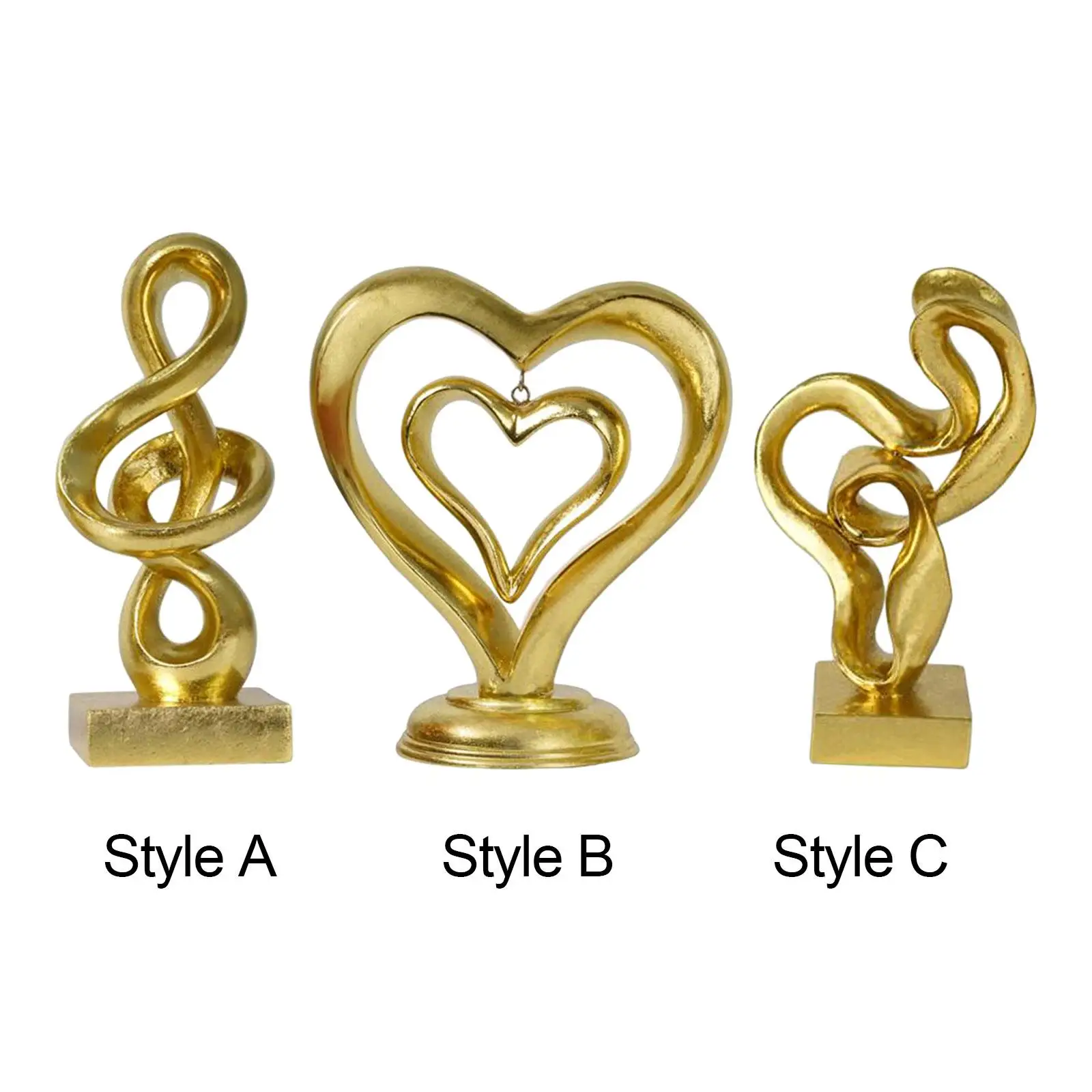 Streamers Abstract Art Sculpture Decorative Figurine Creative Collectible Minimalist Craft Ornament Modern Statue for Office