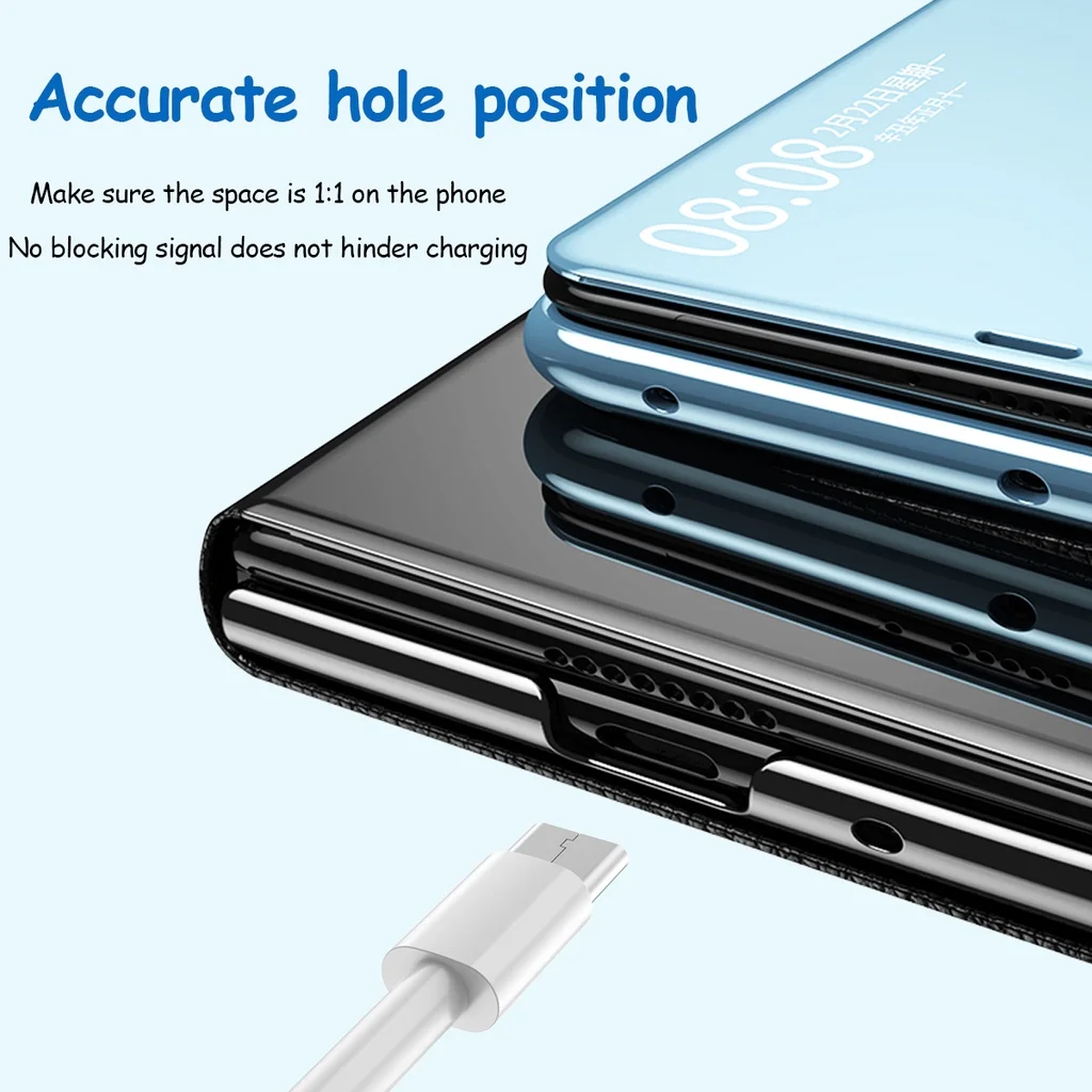 Luksusowe inteligentne etui do Honor Magic V2 Mirror Electroplated Leather Smart Flip Support Cover — zdjęcie produktu 5
