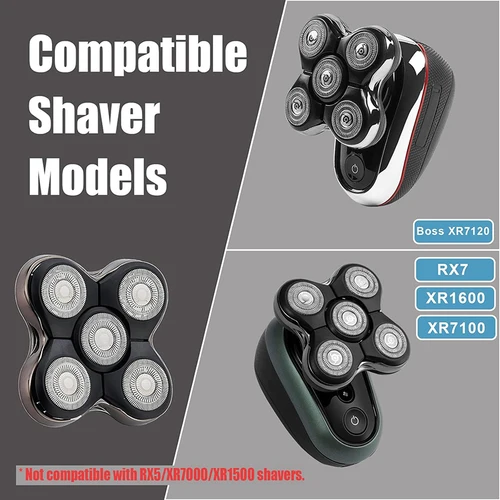 Imagen 2 del producto Cuchillas de afeitar de repuesto compatibles con afeitadoras Remington Balder Pro Head Razor modelo XR7120 XR7100/XR1600/RX7