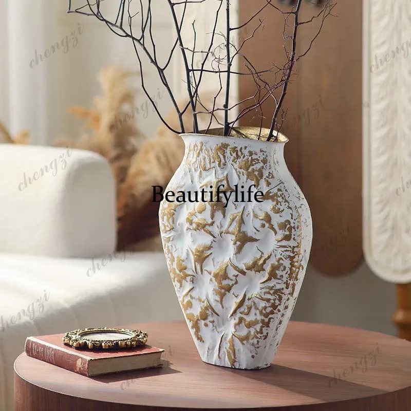 French court style personalized creative vase antique exquisite ornaments household dried flowers decorative flower ware crafts