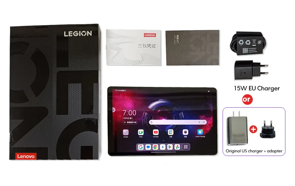 ROM global Lenovo LEGION Y700 2025 Tablet Snapdragon 8 Gen 3 Octa