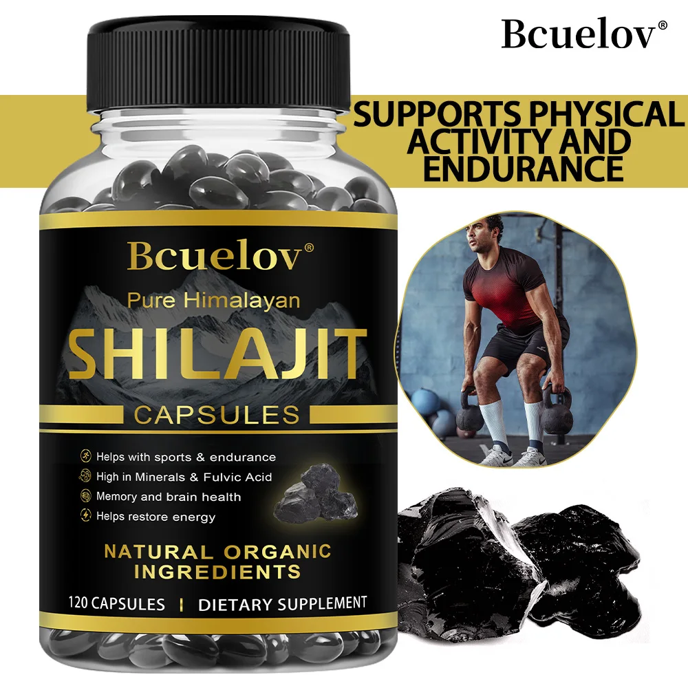 Shilajit Original Shilajits Capsule High Purity Mineral Supplements with 85+Trace Minerals Enhance Energy & Resist Stress