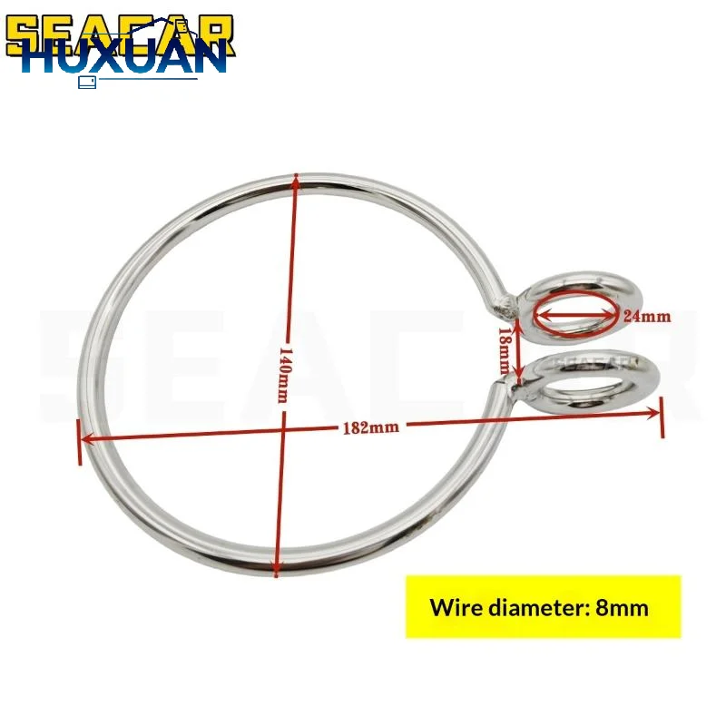 8mm Marine Anchor Retrieval Ring Anchor Labor-saving Ring Stainless Steel Polished For Boat Yacht Fishing