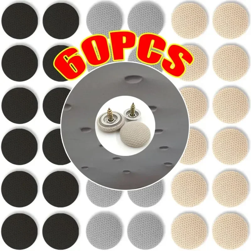 30/60Pcs 자동차 인테리어 지붕 버클 헤드 라이너 천장 천 고정 나사 케어 패브릭 버클 리벳 리테이너 캡 수리 자동차