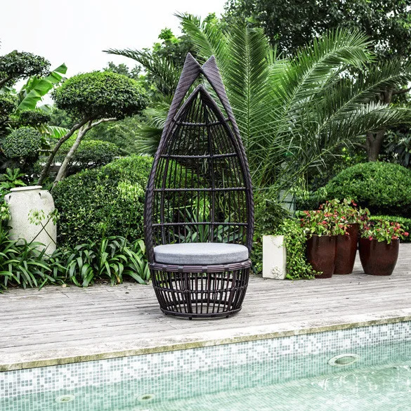 Teetisch dreiteiliger Balkon im Innenhof Freizeit Rattanmöbel kreativer Sitz