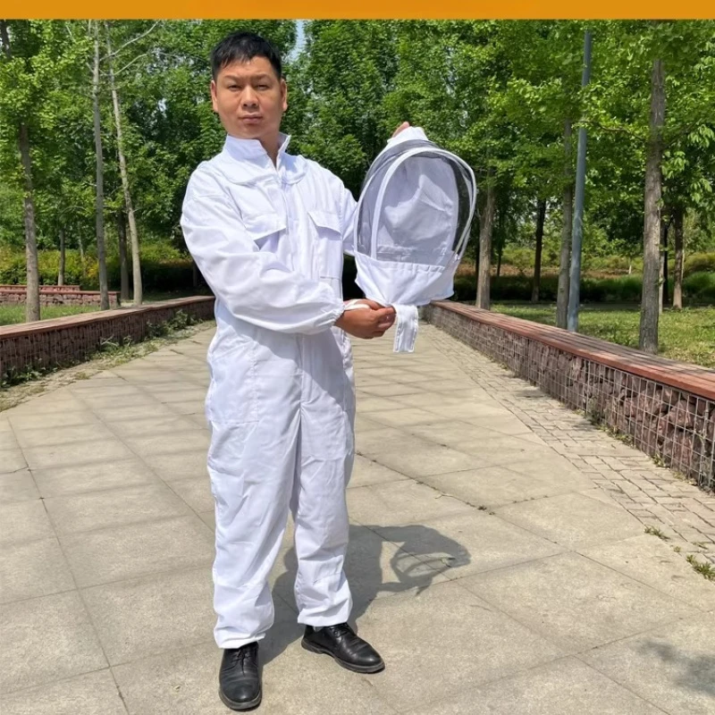 Cotton Full Body Beekeeping Clothing Veil Hood Hat Clothes Jacket Protective Beekeeping Suit Beekeepers Bee Suit Equipment