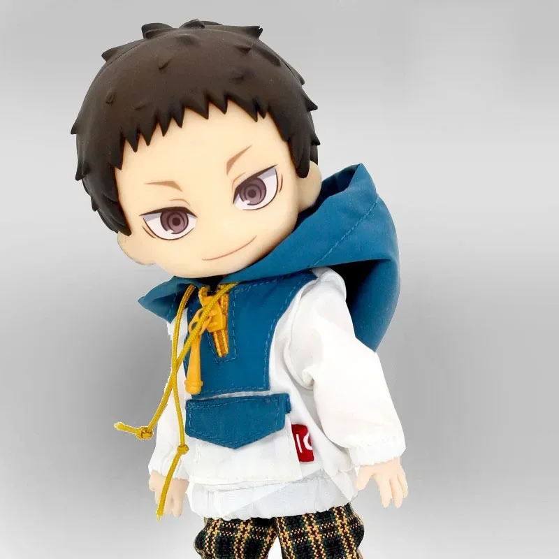 Ob11mollyP9 스포츠 까마귀 까마귀 패치 워크 컬러 카디건 코트 인형 옷 1/12 bjd GSC 인형 옷 인형 액세서리