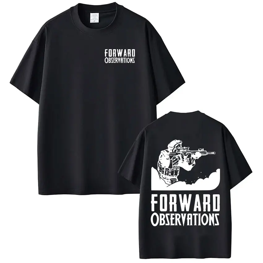 Forward Observations Group Skeleton Graphic T-shirt Men Women Fashion Vintage Gothic Oversized Short Sleeve Tee Shirt Streetwear