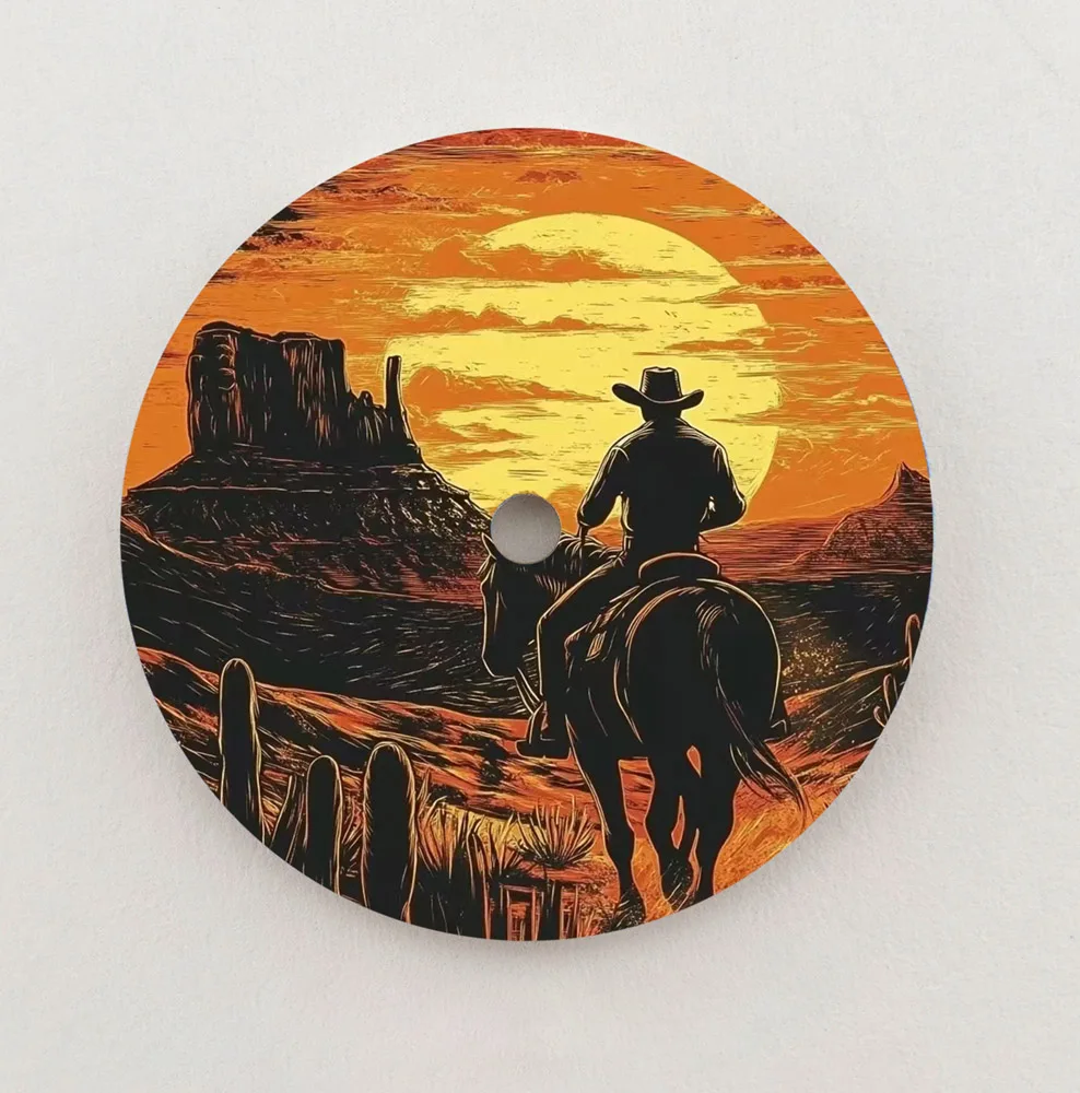 NH35 Dial 28.5 มม.NH36 Dial Sunset Cowboy DialสีสันDialคุณภาพสูงDialโลโก้ที่กําหนดเองเหมาะสําหรับNH35/36 Movemen