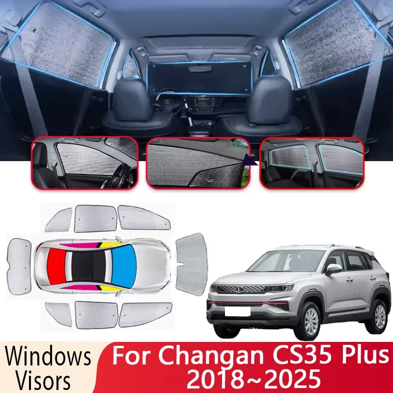 

Car Sun Shade For Changan CS35 Plus 2018~2025 2019 2020 2021 Windshield Sunshade Insulation Car Sun Protection Visor Accessories