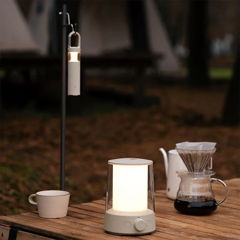 Xiaomi Mijia camping light Rechargeable Tent Lamp for Separate double light design Outdoor Camping Light work with Mijia APP