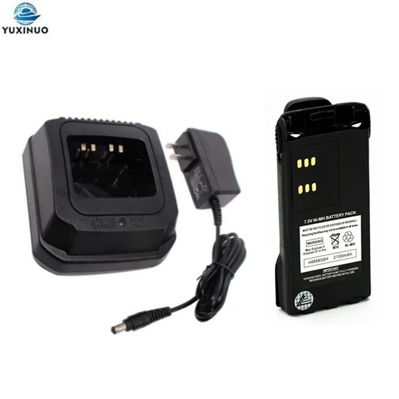 NTN9858 NTN9858C 2100mAh Ni-Mh Extended Battery NTN8831 WPLN4114AR Rapid Charger for MOTOROLA XTS2500 HT1000 MTX838 GP1200 Radio