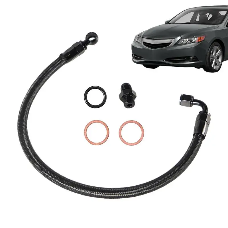 

Black Braided Fuel Line Hose Tube Adapter Fitting For B/D Series 1992-2000 Civic All 1994-2001 Integra