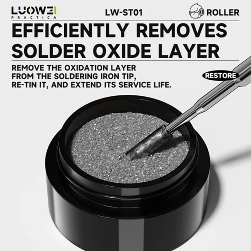 LUOWEI-Electrical Soldering Iron Tip Cleaning Paste, Soldagem Cabeça, Camada de Óxido, Remoção Refresher, LW-ST01, 8G