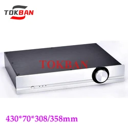 Tokban Audio 4307 430*70*308/358mm Aluminum PASS Preamplifier Chassis Enclosure DIy Power Amplifier Case Shell