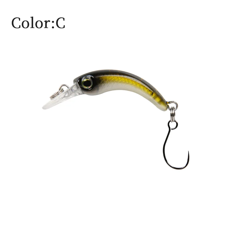 LETOYO Mini-Forellenköder, 1,2 g, schwimmende Minnow-Forellen-Angelköder, Mikro-Hartköder, künstlicher Köder, Wobbler für Forellen, Barsch