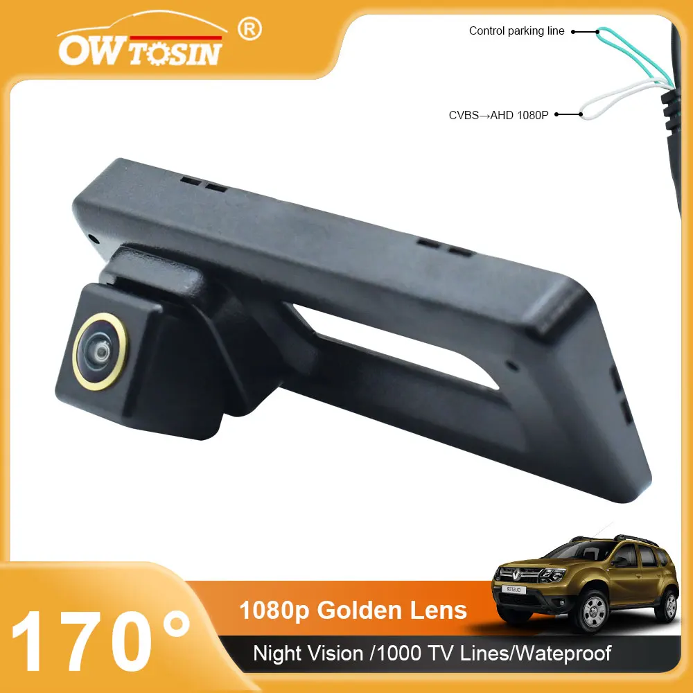 

AHD 1080P 170°Golden Lens Trunk Handle Car Rear View Vehicle Camera For Renault Koleos MK1 2010 2011 2012 2013 2014 Monitor