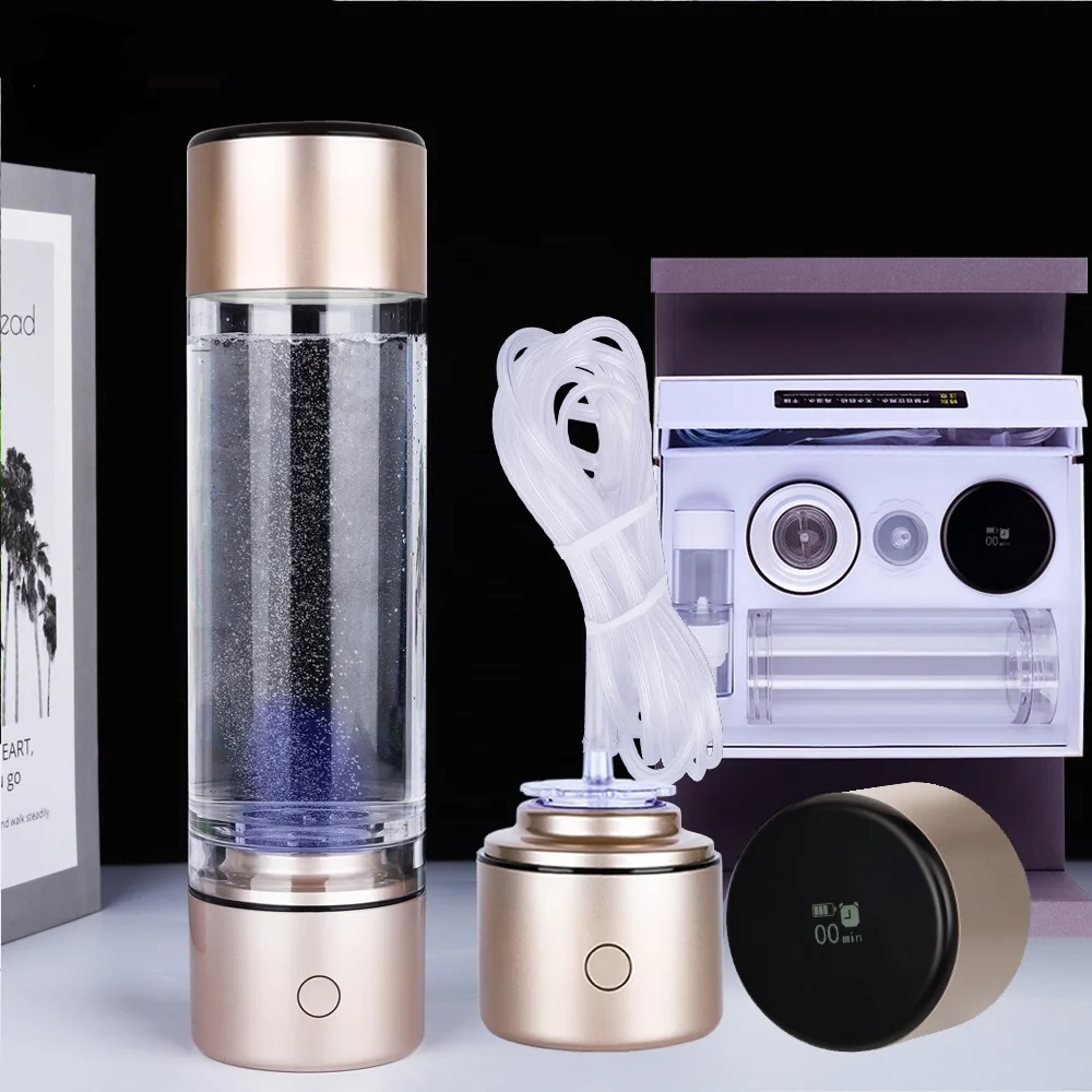 MRETOH الرنين الجزيئي جزيئي صغير 7.8 هرتز الهيدروجين القلوي مولد المياه زجاجة نقية H2 التهوية المؤين مكافحة الشيخوخة