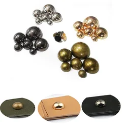 10Pcs 8/10mm Metal Dome Cap Rivets Studs Round Rivet for Leather Craft Bag Belt Clothing Garment Shoes Collar Parts Accessories