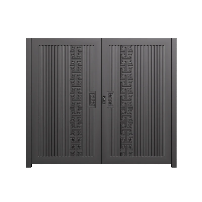 

&*New Style Aluminum Design Swing Sliding Main Gate Design Courtyard Entrance Aluminum House Main Automatic Gate for Home