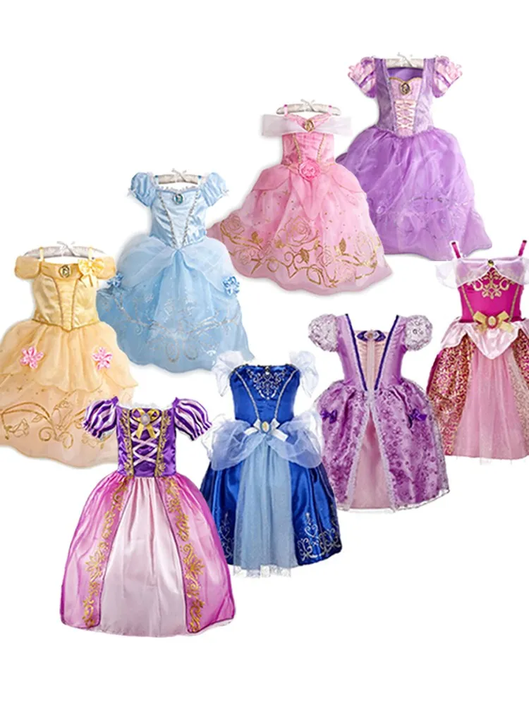 Baby Meisje Rapunzel Kostuum Kinderen Doornroosje Belle Sofia Jurk Kinderen Halloween Carnaval Party Prinses Jurk Meisje Vermomming - afbeelding 2