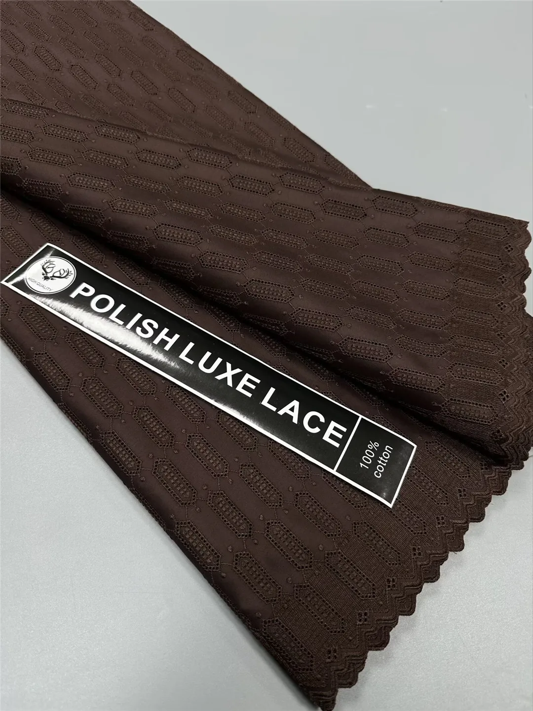

5 Yards Africa Nigerian Polish Lace Atiku 100% Cotton Satin Embroidery Fabric High Quality Material For Men Dubai Style 17A08