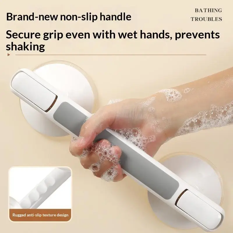 Showers Grab Bars No-drill Grab Bar Bathroom Handle Anti Slip Safety Suction Cups Bathtub Grab Bar For Elderly Children Support