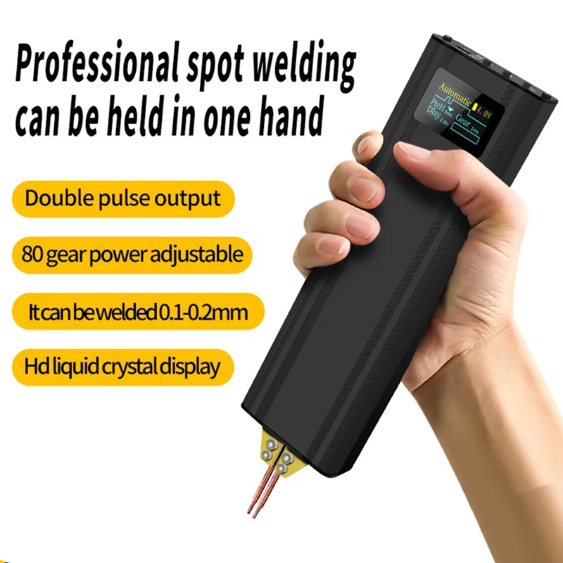 

80 Gears Spot Welder Adjustable 18650 Battery Portable Handheld Digital Display DIY Mini Spot Welding Point Automatic Trigge