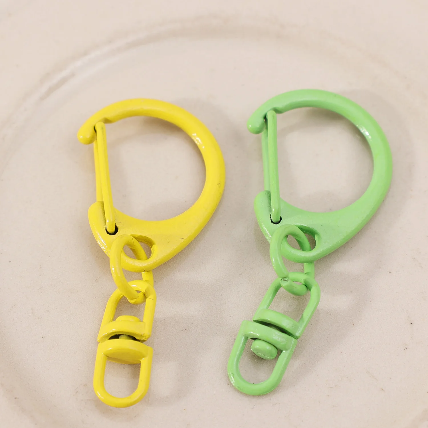 10/50pcs Colorful 20mm Keyring Lobster Clasp Hook Connectors for DIY Keychain Connector Key Ring Jewelry Making Accessories