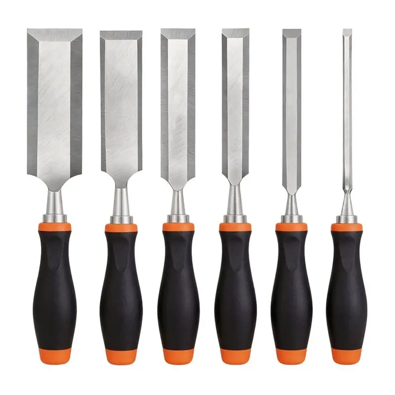 SHGO-Wood Chisel Set, 6 Pcs Wood Carving Chisels For Woodworking Tools,6/12/19/25/32/38Mm