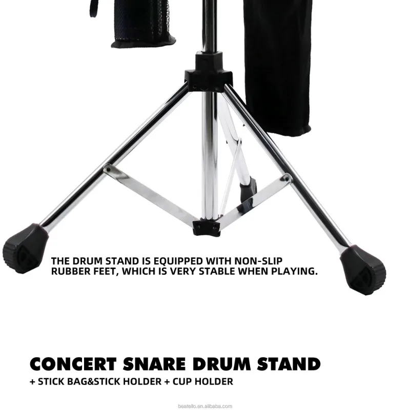 Multifunctional Snare Drum Stand Drumstick Storage Folding Rack Adjustable Percussion Instrument Accessories