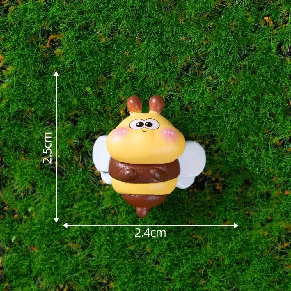 4Pcs Cute Little Bee-shaped Motorcycle Rearview Mirror Decoration Mini Cartoon Electric Scooter Decoration Little Bee Ornaments