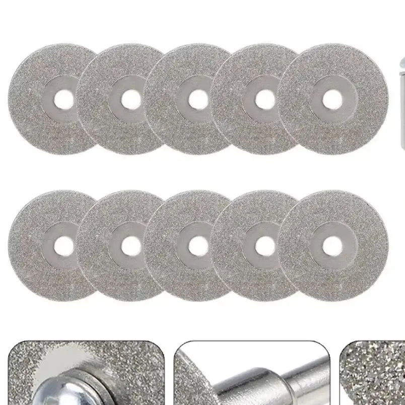 1 مجموعة قرص قطع الماس القرص أداة دوارة الصنفرة الصغيرة لأداة دوارة بلاط زجاجي قطع المعادن طحن عجلة #2
