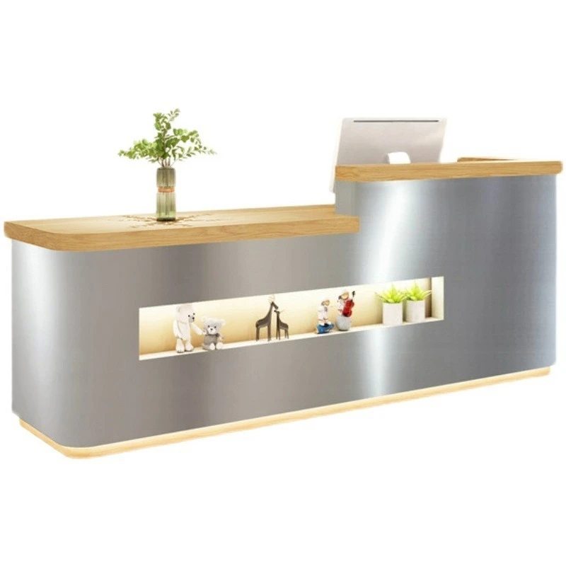 

Light luxury, stainless steel checkout page Small clothing store, beauty store, simple